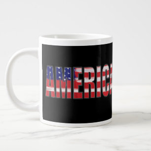 AMERICA Flag Large Coffee Mug