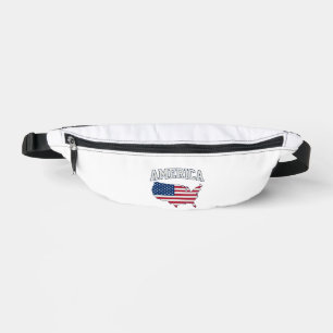 America Flag Map Patriotic Vintage Graphic Shirt_1 Bum Bags