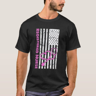 America Flag Nursing Patriotic Nurse Registered Nu T-Shirt