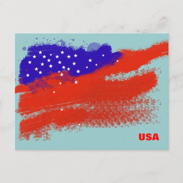 america flag postcard (Front)