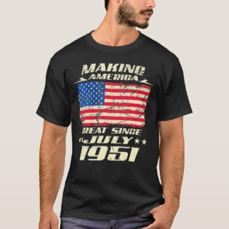 America Flag Since July 1951 Birthday T-Shirt