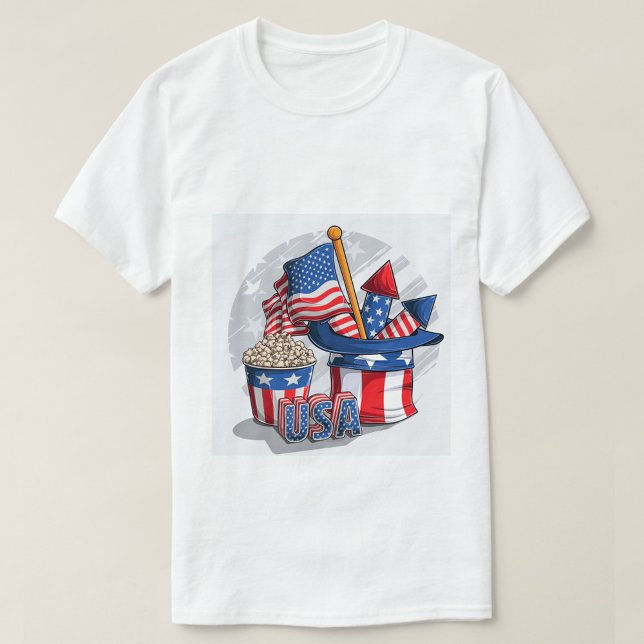 America Flag  T-Shirt (Comfortable, casual and loose fitting T-Shirt!)