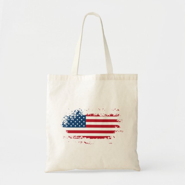 America Flag Tote Bag (Front)