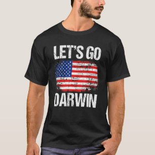 America Flag Vintage Lets Go Darwin T-Shirt