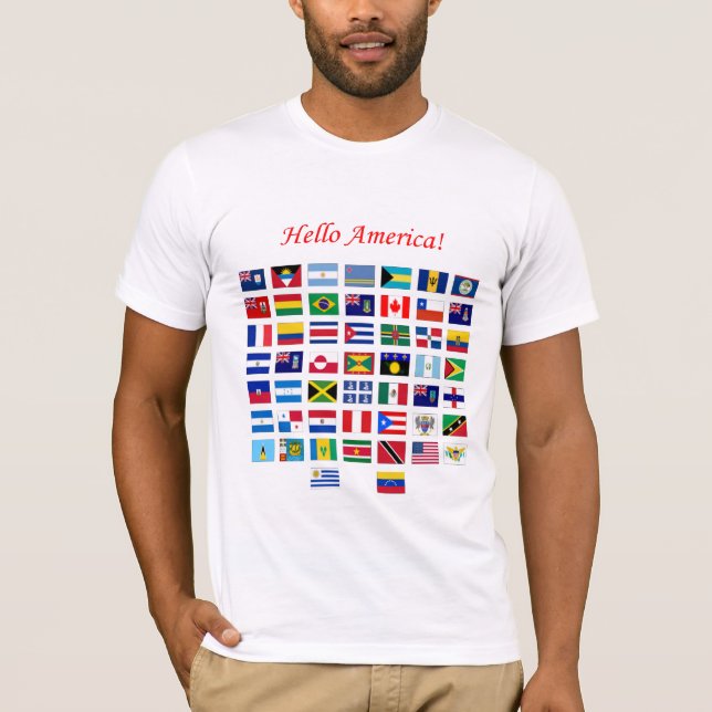 America Flags T-Shirt (Front)