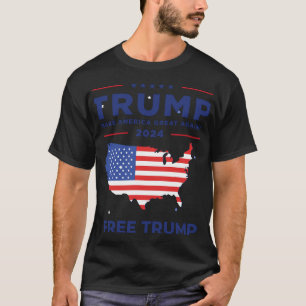 America Free Donald Trump Republican Support Polit T-Shirt