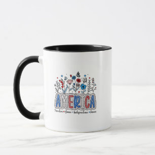 America Freedom Brave independence Power 4th July  Mug