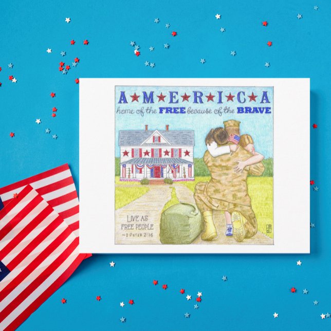 America Freedom Isn't Free Inspirational Postcard (Creator Uploaded)