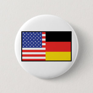 America Germany 6 Cm Round Badge