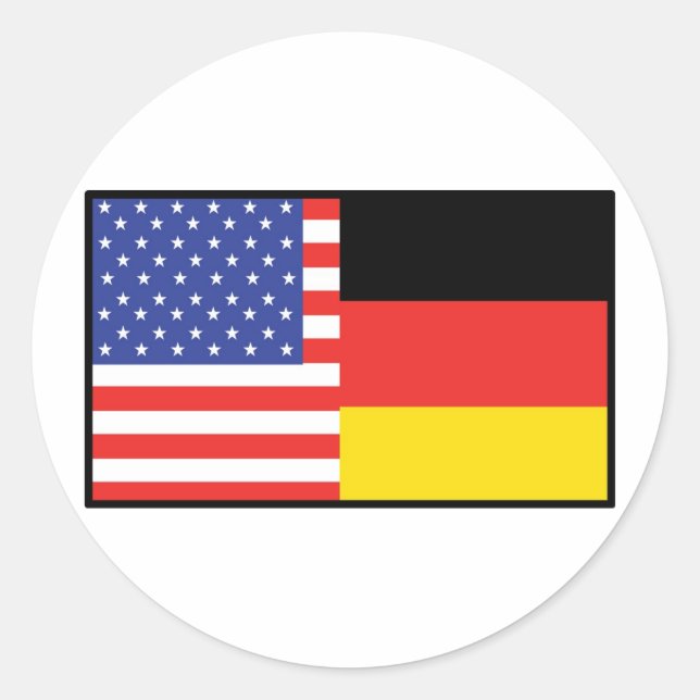 America Germany Classic Round Sticker (Front)