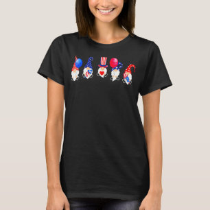 America Gnomes Bowling Fireworks American Flag 4th T-Shirt
