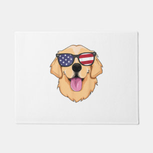 America Golden Retriever 4th of July for Men Boys Doormat