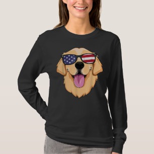 America Golden Retriever 4th Of July For Men Boys T-Shirt