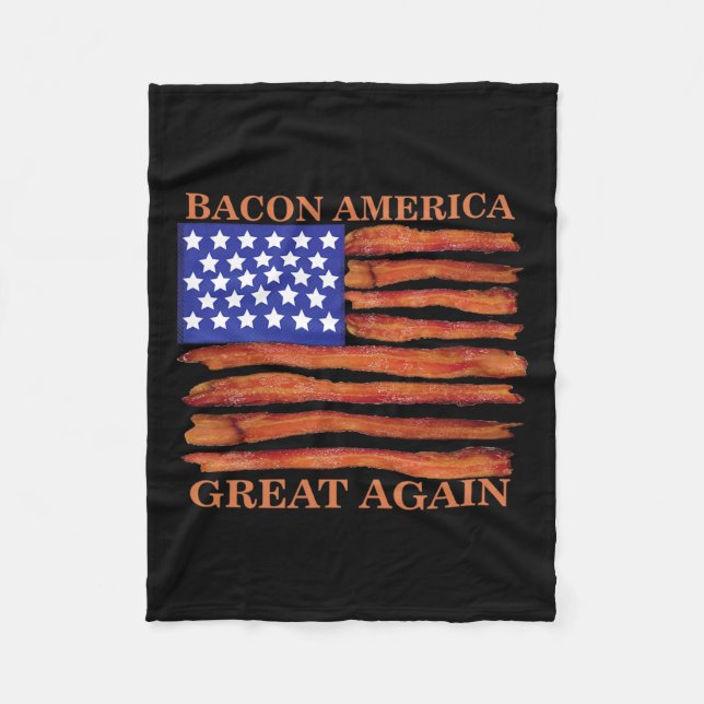 America Great Again Funny  Fleece Blanket (Front)