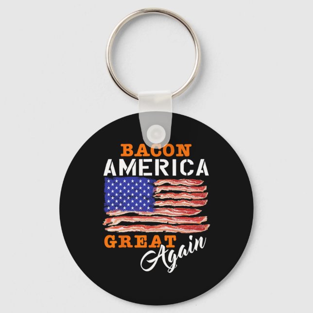 America Great Again Shirt Funny Barbecue Bbq 2024  Key Ring (Front)
