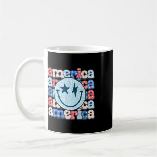 America Groovy Smile Shirt For Women 4th Of July P Coffee Mug