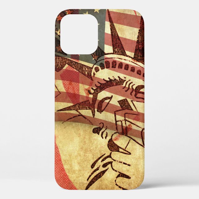America, grunge background Case-Mate iPhone case (Back)