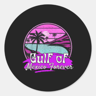 America Gulf Mexico - Gulf Of Usa America 2025 Ret Classic Round Sticker