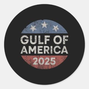 America Gulf Mexico - Gulf Of Usa America 2025 Ret Classic Round Sticker