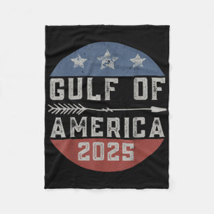 America Gulf Mexico - Gulf Of Usa America 2025 Ret Fleece Blanket