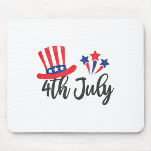 America Happy 4th Of July Independence Day Men Wom Mouse Pad