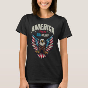 America Happy 4th Of July - Patriotic Eagle Men T-Shirt