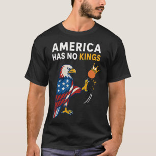 America Has No Kings Eagle Kick Orange Anti Trump T-Shirt