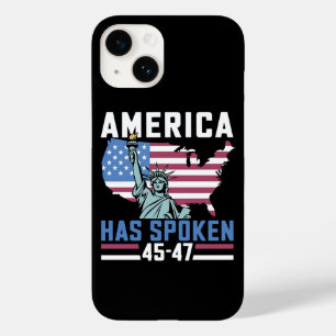 America Has Spoken 45 47 Trump President Vintage Case-Mate iPhone 14 Case