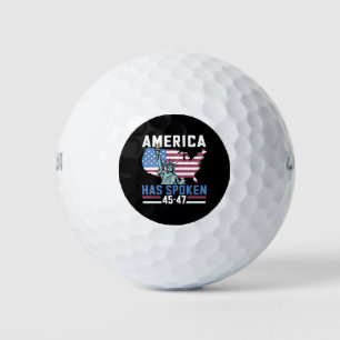 America Has Spoken 45 47 Trump President Vintage Golf Balls