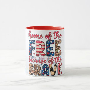 america home of the free  mug