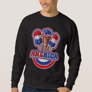 America Ice Cream 4th Of July Sweatshirt