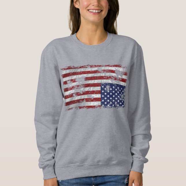 America In Distress - Upside Down Flag Sweatshirt (Front)