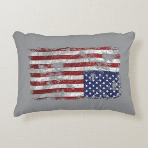 America In Distress - Upside Down United States Fl Decorative Cushion