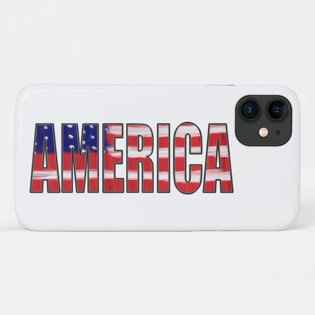 AMERICA In Flag Colours Case-Mate iPhone Case (Back (Horizontal))