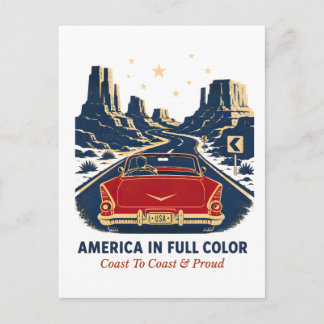 America In Full Colour Postcard