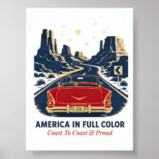 America In Full Colour Poster