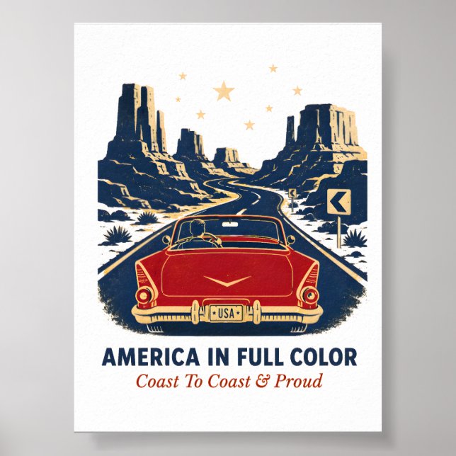 America In Full Colour Poster (Front)