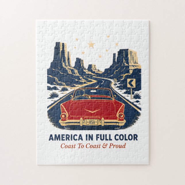 America In Full Colour Puzzle (Vertical)