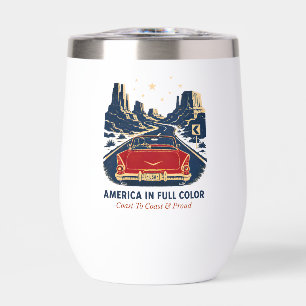 America In Full Colour Wine Tumbler