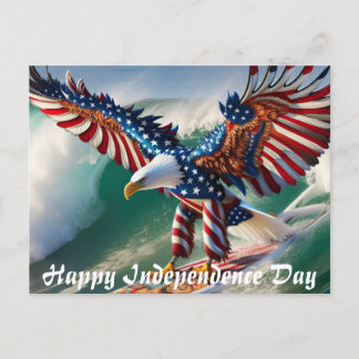 America Indepence Day Eagle Postcard