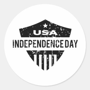 America Independence Day Classic Round Sticker