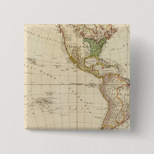 America - Indian Tribe Settlements 15 Cm Square Badge (Front)