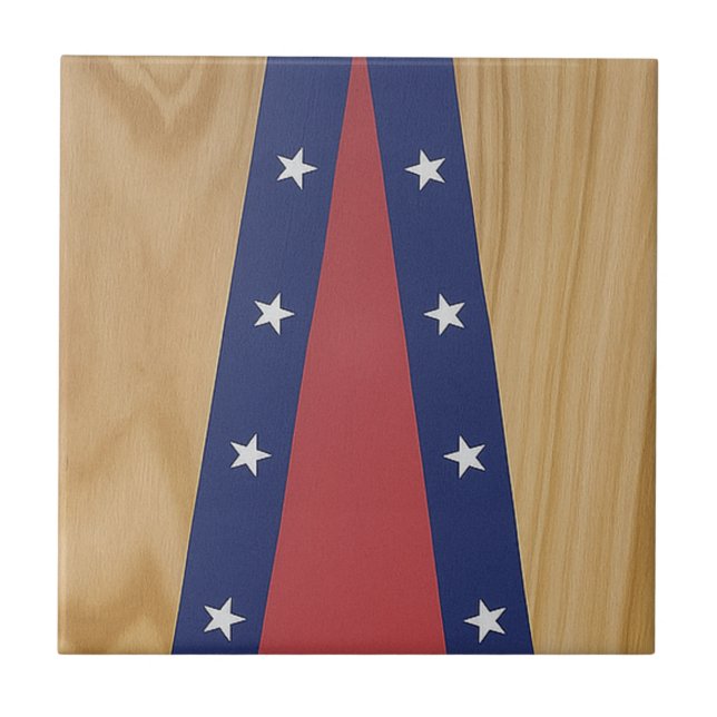 America-Inspired Art | Flags, Jerseys & 4th of Jul Ceramic Tile (Front)