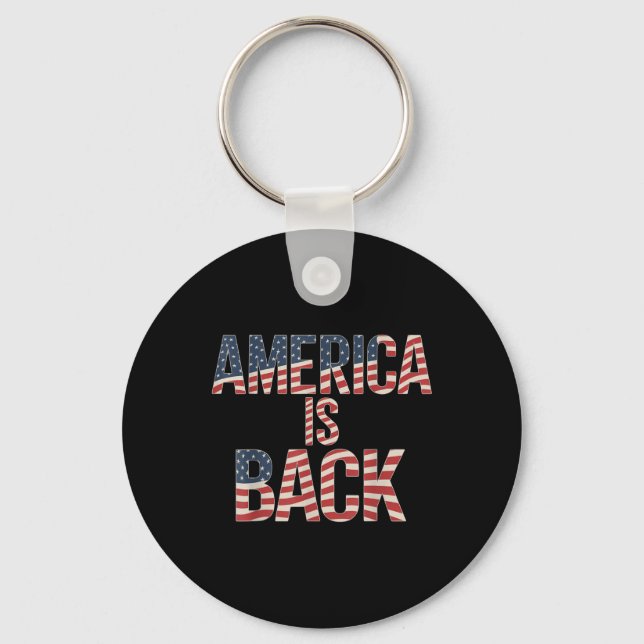 America Is Back  Key Ring (Front)