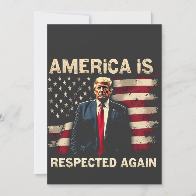 America is Respected Again Trump USA 4Th Of July Announcement (Front)