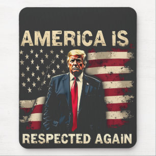 America is Respected Again Trump USA 4Th Of July Mouse Pad