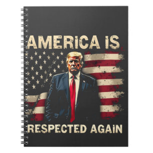 America is Respected Again Trump USA 4Th Of July Notebook