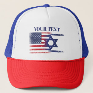America Israel Flag Trucker Hat