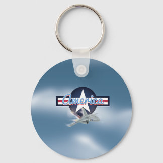 America Jet fighter Air Force Key Ring