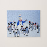 America! Jigsaw Puzzle<br><div class="desc">A truly whimsical beautiful salute to America.  These very cute penguins with a delightful snowman make this puzzle just wonderful.  It will bring smiles all round.  The puzzle is 8x10 inches and 110 pieces.</div>